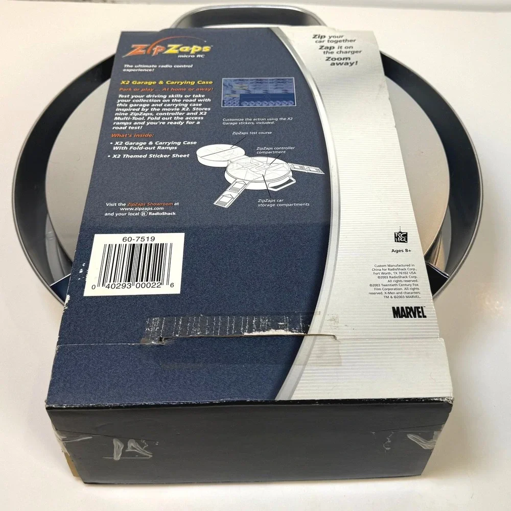 New RadioShack ZipZaps Micro RC X2‎ Garage Carrying Case Marvel X-Men 2003